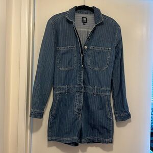 Like-new denim romper